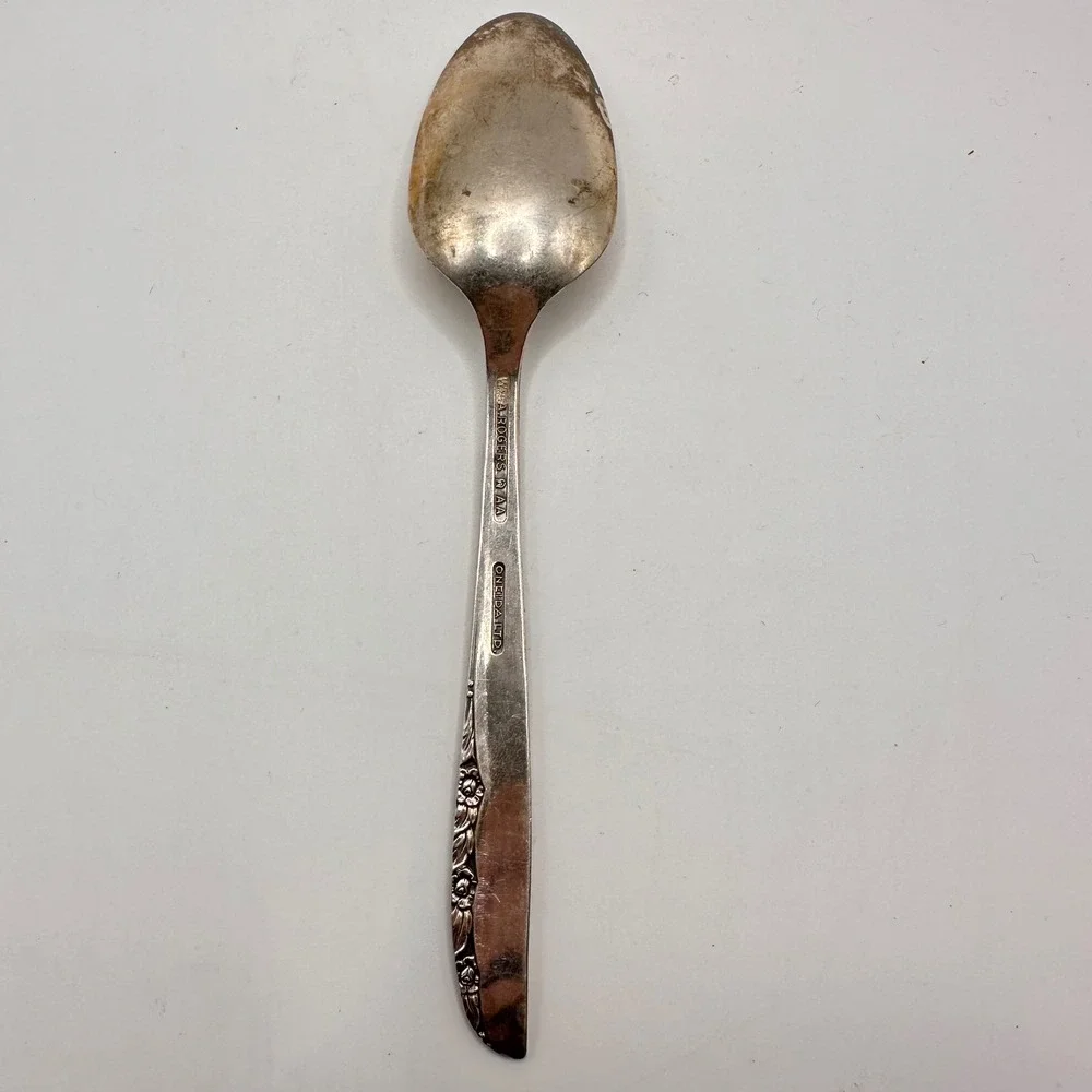 Wm A Rogers Oneida Silverplate‎ Teaspoon Gardenia BRITTANY ROSE Vintage AA